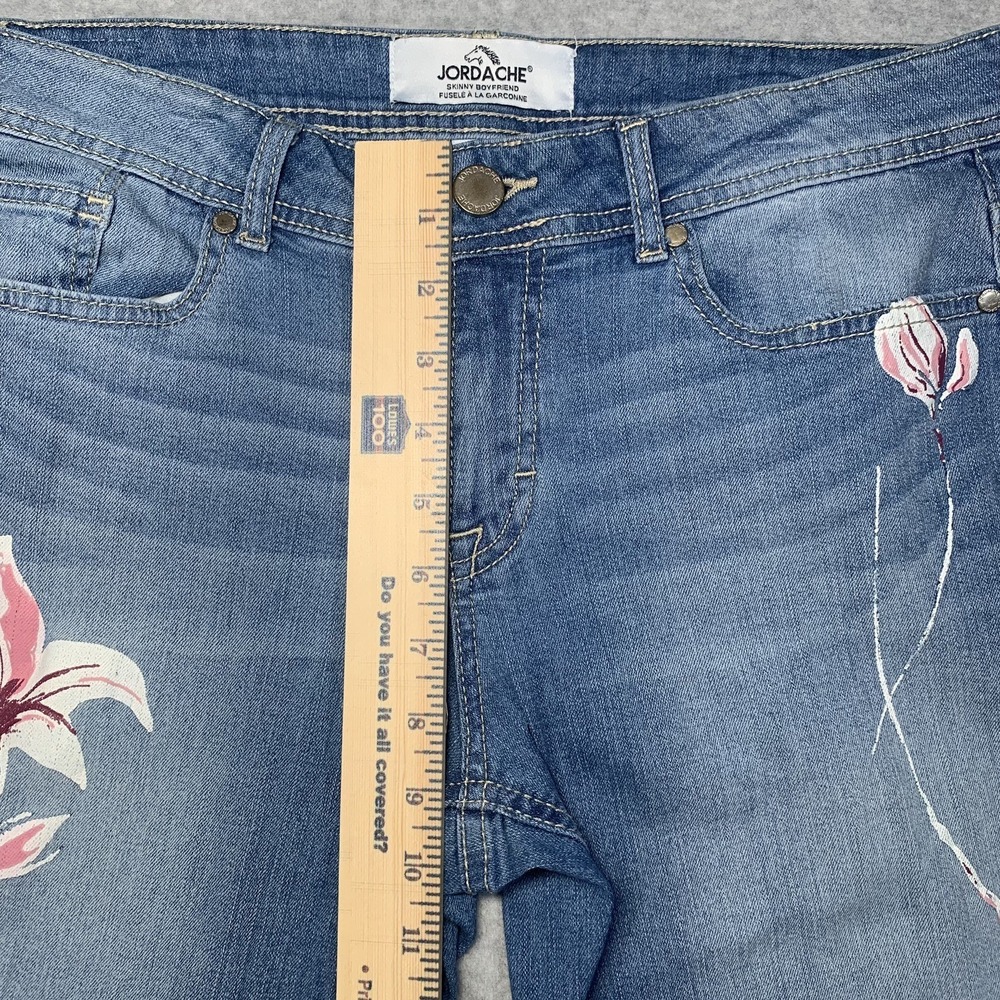 Jordache Womens Jeans Skinny Boyfriend Y2K Floral Size 10 - Picture 10 of 10